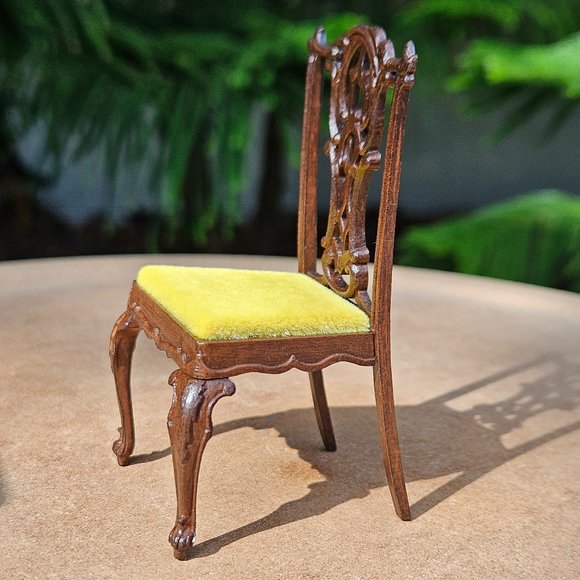 COPY - Chippendale Goebel Dollhouse Miniature Chair - Picture 8 of 14